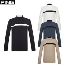 [아울렛 백화점] PING 골프 가을 남성 기모 배색 하이넥 긴팔 이너 티셔츠 112B3TI902_BWGB(1206404)