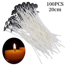 양초 캔들 심지20PCS Wooden Candles Wick with Sustainer Core DIY Making Kit Supplies Handmade Soy Par, 14 20cm