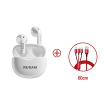 무선골전도 블루투스이어폰rusam ar40 tws 무선 헤드폰 블루투스 5.2 베이스 이어폰 터치 컨트롤 헤드셋 마이크 포함 300mah 충전 상자골전도블루투스이어폰, 노란색