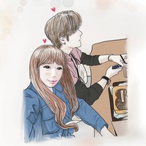 [액자 포장 무료이벤트] 사진주문제작 초상화 일러스트 팝아트 캐리커쳐 액자 기념일 선물 웨딩 커플 여자친구 남자친구 20대 30대 결혼 우정 라인드로잉 사진드로잉 그림주문제작, 4x6또는5x7, 원본사진배경, 1인~4인
