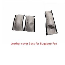 휠체어 유모차 pu 가죽 범퍼 커버 bugaboo fox 12 핸들 베이비 유모차 보호, 그레이 베이비맘 3pcs