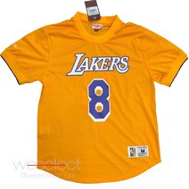NBA LA 레이커스 #8 코비 브라이언트 크루넥 메쉬 티셔츠 NBA 져지 티셔츠