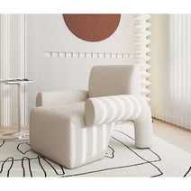 양모 1인용 소파 미니 원룸 라운지 패브릭 쇼파 거실 인테리어 윙체어, 01 싱글 소파 체어(화이트)