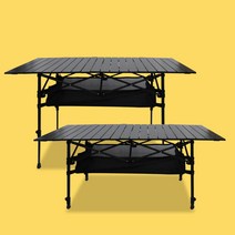 바론 캠핑 롤 테이블 높이조절 접이식 특대형