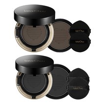 라라츄 헤어쿠션 (본품15g+리필15g+퍼프2) 새치 커버 M자이마 빈모 탈모 넓은이마, 다크브라운