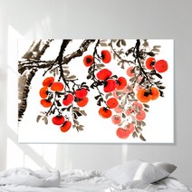 감 나무 그림 캔버스 액자 생기 그림 개업식 선물 사무실 금전운 풍수 인테리어, 03 다복 감나무