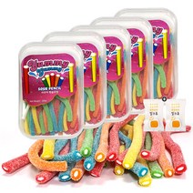 사우어 레인보우믹스 펜슬모양젤리(200g) x 5통(+밀크츄 2개포함), 1set