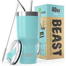 Greens Steel 비스트 40온스 진공 단열 스테인리스 텀블러 퍼플 USA 미국, 30 oz, Aquamarine Blue