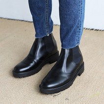[Hand Made] 7cm 키높이 매트블랙 첼시부츠