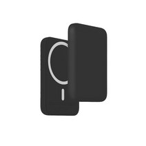 미니보조베터리 휴대용충전기 출장배터리 휴대용 macsafe 전원 은행 외부 보조 배터리 마그네틱 powerbank 무선 충전기 for iphone 12 13 14 pro max, 블랙 5000mah