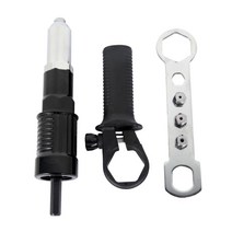 전기 리벳 건 2.4mm-4.8mm 리벳 너트 건 드릴 어댑터 무선 리벳 팅 도구 인서트 너트 풀 도구 전동 공구 액세서리, 은, 협력사