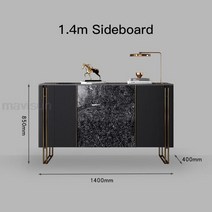 주방선반 수납장 싱크대하부장 800 1000 주방 블랙 대리석 캐비닛 센터 복도 현대 북유럽 금속 모빌리 쿠키나 입구 홀 가구, 2.14m Sideboard
