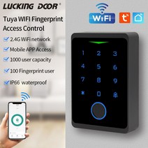 2.4G Wifi Tuya 앱 백라이트 지문 액세스 제어 키패드 IP66 방수 독립형 RFID 125kHZ EM 카드 리더 Wiegand, 한개옵션0