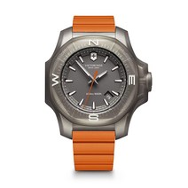 Victorinox Swiss Army I.N.O.X. 그레이 다이얼 남성용 오렌지 고무 남성용 시계 241758