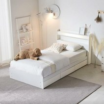 [파로마] 토마스LED 수납침대 SS 프레임만, 오크