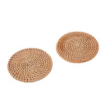 모던하우스 라탄 원형 코스터 2p세트_WO0420008