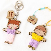 율아트 걱정인형 만들기 2종 DIY키트 나무 공예 우드 아트 목공예 미술 놀이 재료 취미, 걱정인형 만들기 여자아이