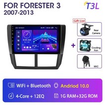 우주로직 카오디오 안드로이드 11 차량용 라디오 스바루 포레스터 3 20072013 년식 2 딘 멀티미디어 플레이어 2 딘 카플레이 헤드 유닛 용, T3L-Fan-Camera