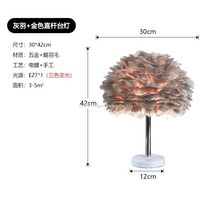 WARM프리미엄 깃털스탠드 인테리어 롱 스탠드 장 거실 플로어 스탠딩 소품 조명, 스탠드 - 그레이버드+골드 스트로크 3색광 증정