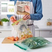 이케아 ISTAD 이스타드 슬라이드 투명 친환경 비닐 지퍼백 대형 30매+다용도행주, 랜덤발송 30매 x 1개+다용도행주, 대(L)