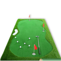 골프 퍼팅 매트 인조 잔디 퍼터 연습기 실내 집에서, 1.0x3.0m 두꺼움 중급레벨