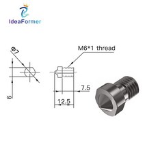 3D프린터 관련 부품 용품 엔더 3 핫엔드 타이탄 압출기 프루사 i3 MK3 용 필라멘트 3D 프린터 노즐 V6 경, 01 1Pcs 0.2mm
