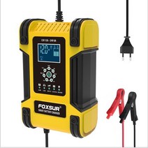 무선충전기 휴대폰 FOXSUR 12V24V 12A 자동 배터리 충전기 펄스 수리 LCD 오토바이 리드 산 성 Agm 젤, 02 금_01 미국