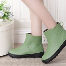 레인부츠 무광 발목 BLACK BEIGE GREEN PURPLE