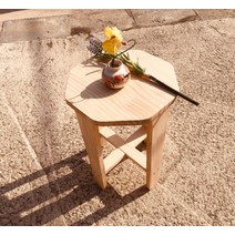 목공체험 팔각스툴 티테이블 만들기 세트 DIY KIT 반제품 에셀나무