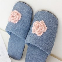 [오노마] ONM 니트 코사지 실내용 슬리퍼 예쁜 룸슈즈 신혼 실내화