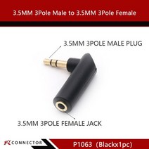 금도금 커넥터 . . 잭 직각 암 . 극 수 오디오 스테레오 플러그 모양 잭 어댑터 커넥터, 1x3pole 3.5mm