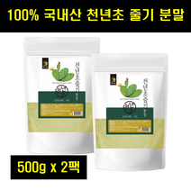천년초줄기분말 천년초선식 천년초 선인장 분말 가루 부채선인장 손바닥선인장 대용량 100% 100프로 100퍼센트 500g 2팩