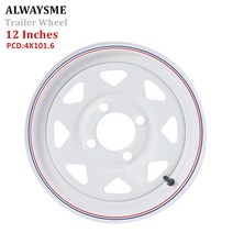 카고트레일러 캠핑 미니 카고트레일러 ALWAYSME 트럭 트레일러 보트 RV 12 인치 4 홀 스틸 휠 림., 한개옵션0