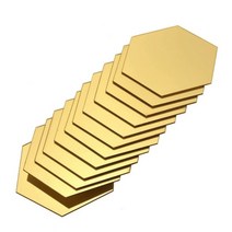 벽면 거울 시공 붙이는 시트지 팔각 육각 벽걸이 아크릴 부착 전신12pcs 3d 벽 스티커 diy 아트 홈 장식 거실 타일 스티커, 협력사, 8x7x4cm, 12개 골드