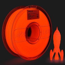 AMOLEN 3D 프린터 필라멘트 금속 PLA 필라멘트 1.75mm 자석 포함 20% 금속 철 파우더 포함 광택 적용 매트 블랙 PLA 3D 프린팅 필라멘트 +/ 0.03, Glow-red, Glow-red