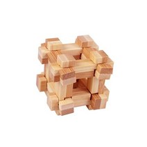 큐브 매직 볼 두뇌 티저 지능형 조립 나무 3D 퍼즐 게임, Cage lock-063