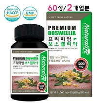 보스웰릭산 보스웰리아 고농축 원물 차 덩어리 추출물 분말 캡슐 알약 상어연골 칼슘 아연 피쉬콜라겐 비타민D 히알루론산 테르펜 무릎 뼈 손목 손가락 관절 연골 복합식품 인도산, 1개, 60정