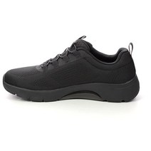 Skechers 남성용 스케치 에어 아치 핏 레이스업 슈즈 - 빌로 - 미국 8-14 블랙 엔지니어드 메시/블랙 트림