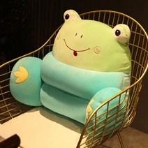 접이식쿠션의자 베개 침대쿠션 등받이 매트쇼파 사무실 기숙사 침대 학생 등 미용실쿠션 큰쿠션 배차용 허리보호대, C05-개구리 6035CM적합한.미용실