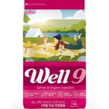 펠리코 전연령 강아지 웰나인 독 연어 사료, 오리, 1kg, 3개