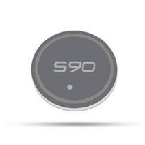 LED 컵 받침 홀더 자동차 로고 Led 분위기 빛 7 볼보 S90에 샤이닝 코스터 2017-2020 2021 2022 악세사리 용품, 1Pcs For S90