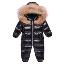 주니어스키복 키즈 아동 어린이 스키복 소년 위한 겨울 점프 슈트 오버올 두꺼운 스키 복 소녀 오리 다운 재킷 snowsuit 모피 코트 0-3years 245