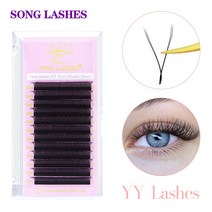 속눈썹SONG LASHES 0.05 YY 프리메이드 팬 속눈썹 연장 살롱 개별 래쉬 아티스트, 01 0.05mm_05 12mm, 01 C