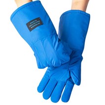 방한장갑 냉동고 극저온 액체질소 드라이아이스, 38cm 파란색 액체질소 부동액 장갑 1쌍