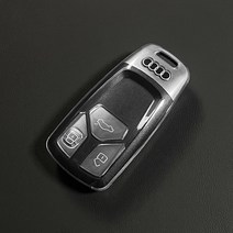 튜모 아우디 A4 A5 Q7 자동차 투명 스마트 키케이스 키링, GA-A, 투명-화이트