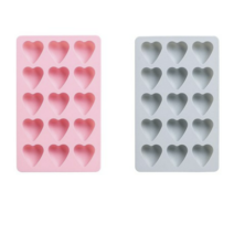 얼음 하트 실리콘 몰드 15구, 블루 핑크, 2세트