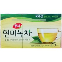 [신상품/무료배송] 현미녹차 티백차 식자재도매 침출차 (25TX6개) 동서 http://JP1B7ABB 녹차 현미녹차 일회용녹차, 1