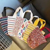 패턴스타일 손가방 보조가방 에코백