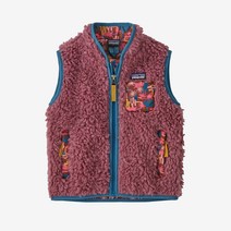 파타고니아키즈 양털 후리스 레트로X 조끼 핑크 베스트 유아 플리스 아우터 K Retro-X Vest