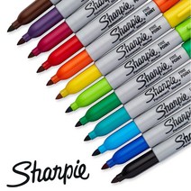 샤피 유성펜 Fine 낱색 / 12가지 컬러 / 네임펜 / 다용도 펜 / 사인용, Aqua